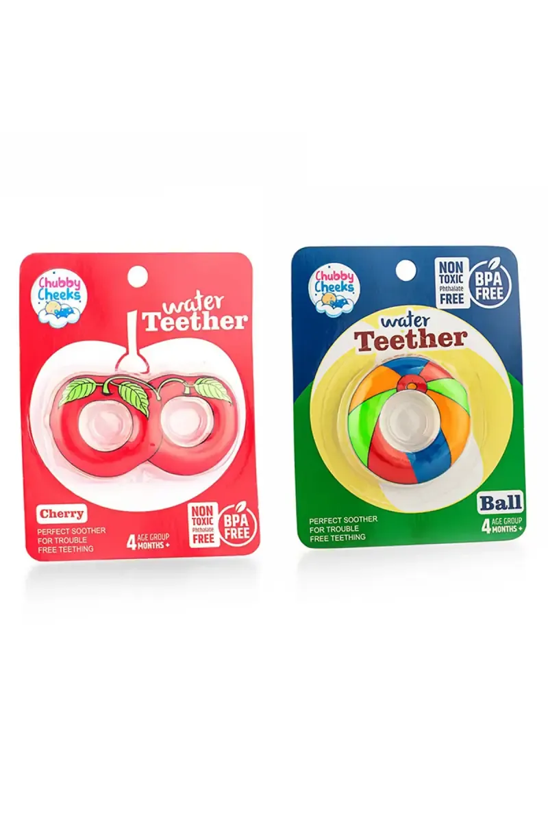 Water Teether Round Ball & Cherry Shape Combo (Pack of 2)
