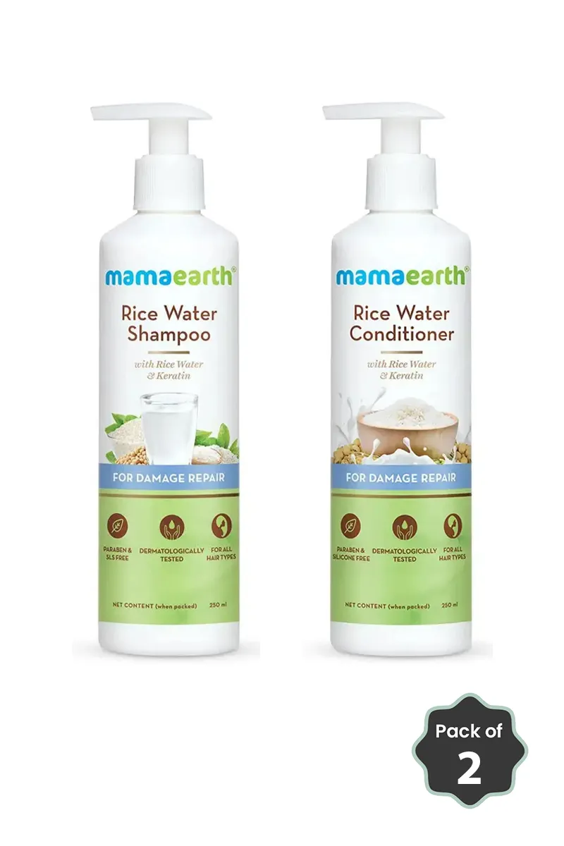 Mamaearth Rice Water Shampoo & Conditioner Combo