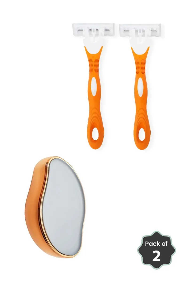 Ladies Razor & Crystal Hair Remover Combo  2