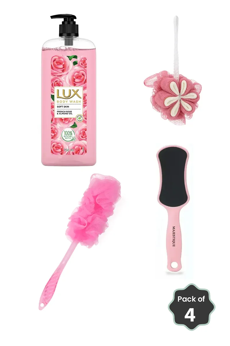 Lux Soft Skin Rose & Almond Bath Care Combo