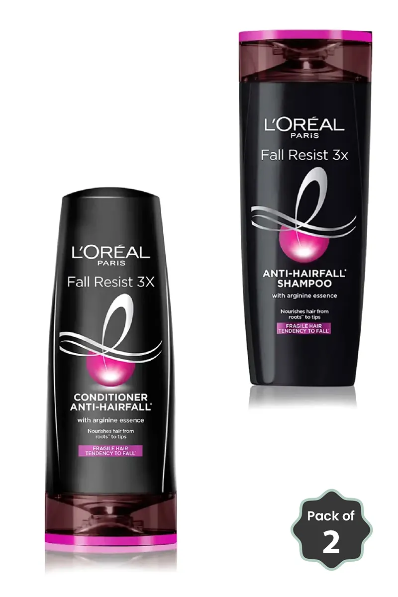 L’Oréal Paris Fall Resist 3X Anti-Hair Fall Combo (Shampoo + Conditioner)