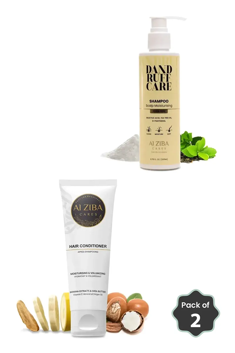 Dandruff Care Scalp Moisturising Shampoo & Banana Shea Butter Hair Conditioner Combo 2