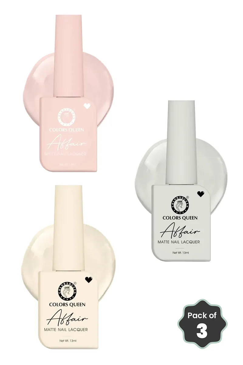 Colors Queen Affair Matte Nail Lacquer Combo – Shades 10, 11 & 27 (13ml Each) 3