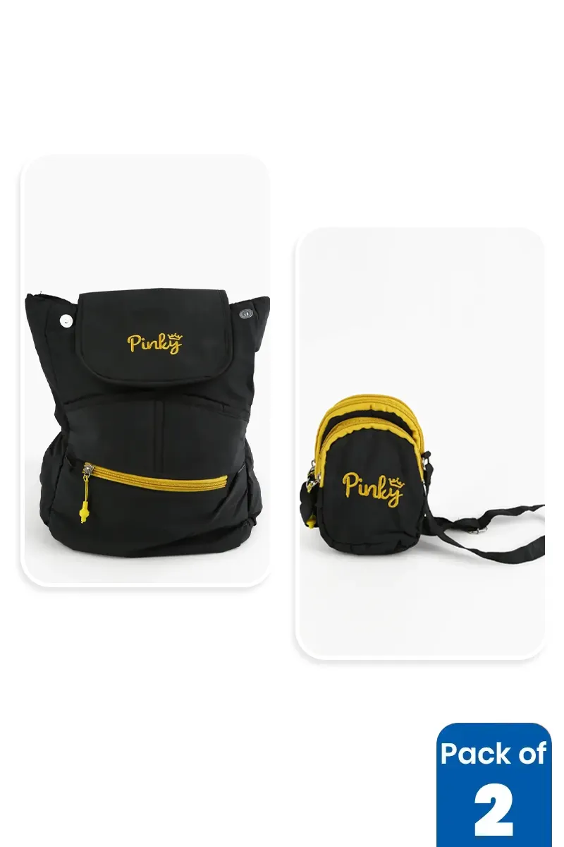 Printed Backpack & Sling Bag Combo for Girls