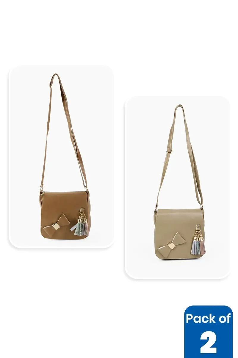 Printed Small Sling Bags for Women & Girls - Pack of 2