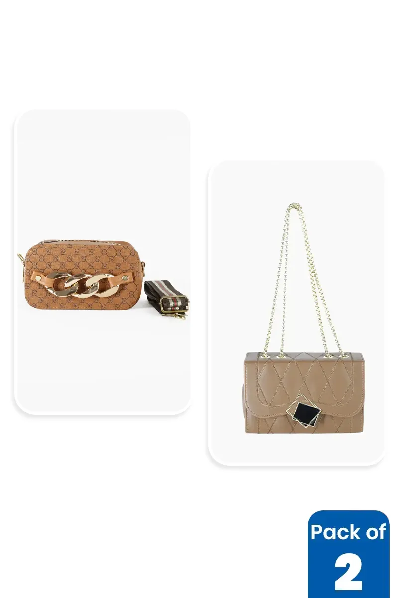 Combo of 2 Casual Sling Bags for Women & Girls