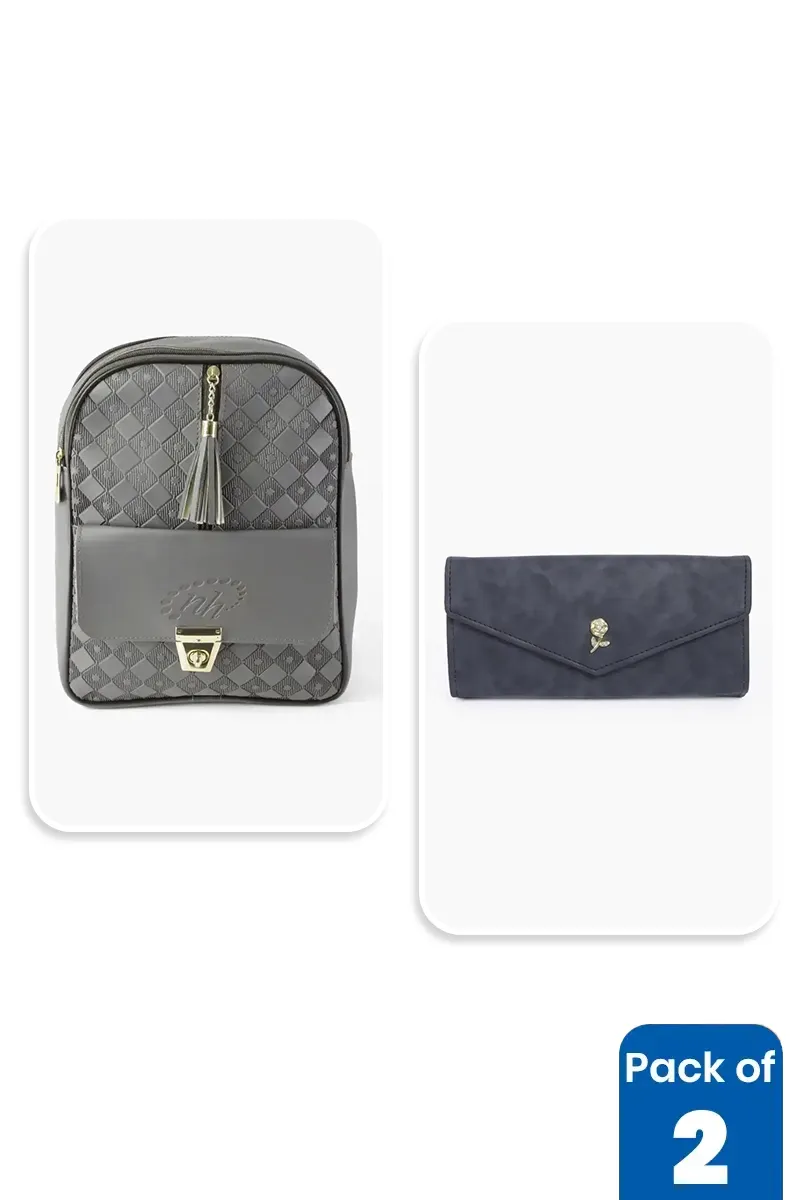 Stylish Backpack & Purse Combo for Women BGCOMBO00096DARGRE