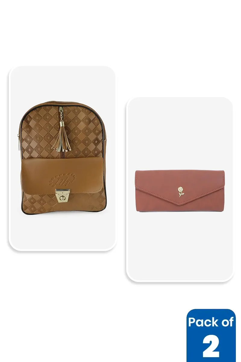 Stylish Backpack & Purse Combo for Women
