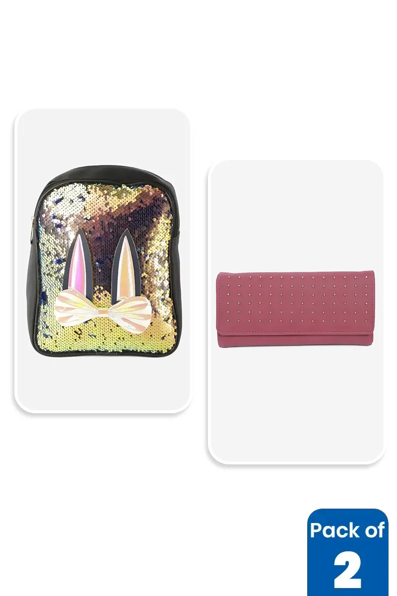 Stylish Backpack & Purse Combo for Women & Girls