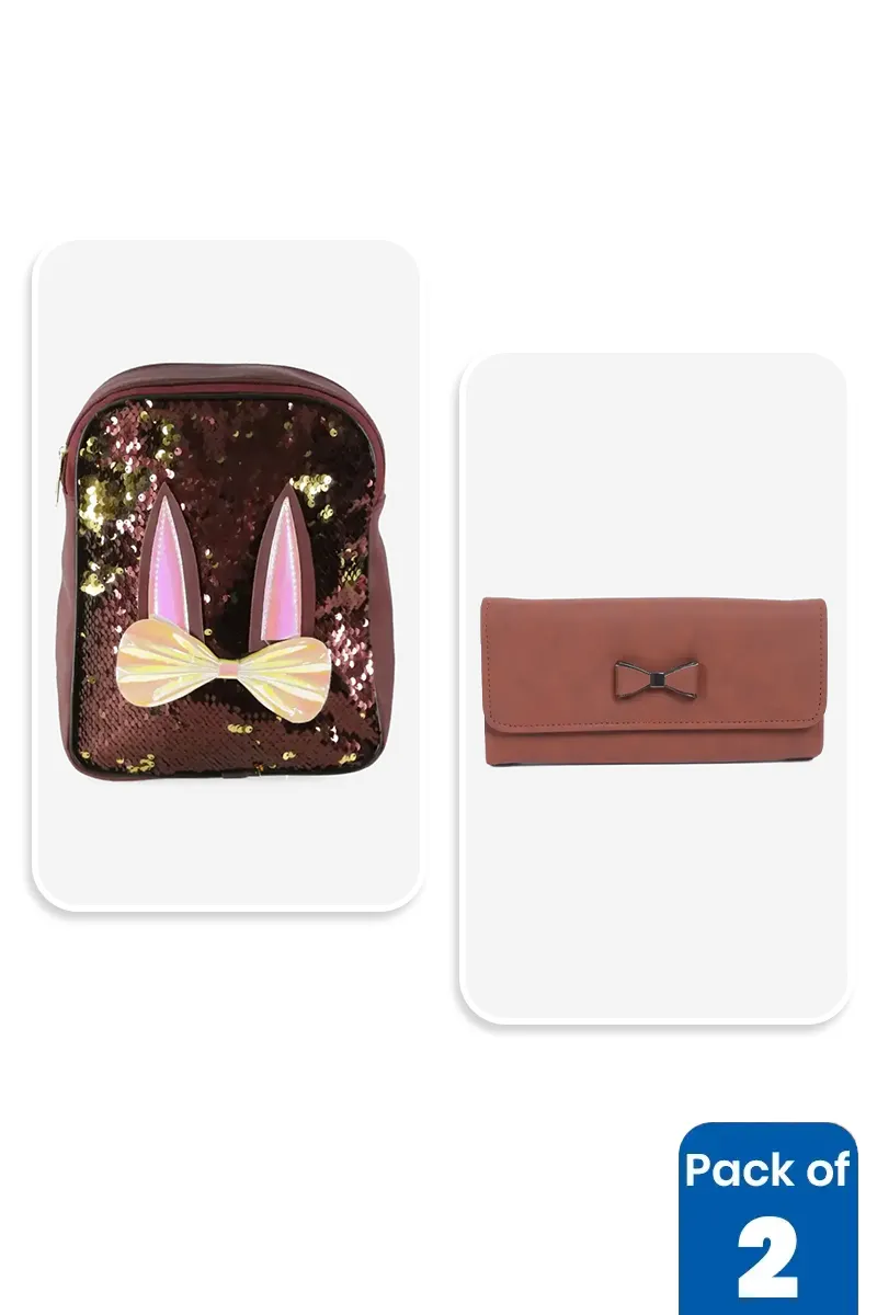 Stylish Backpack & Purse Combo for Women & Girls