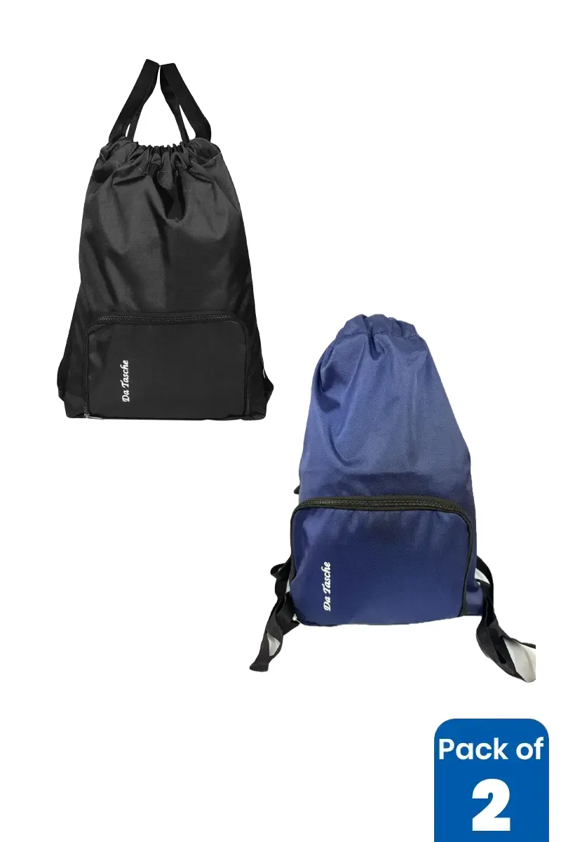 Unisex Drawstring Backpack Combo - Pack of 2
