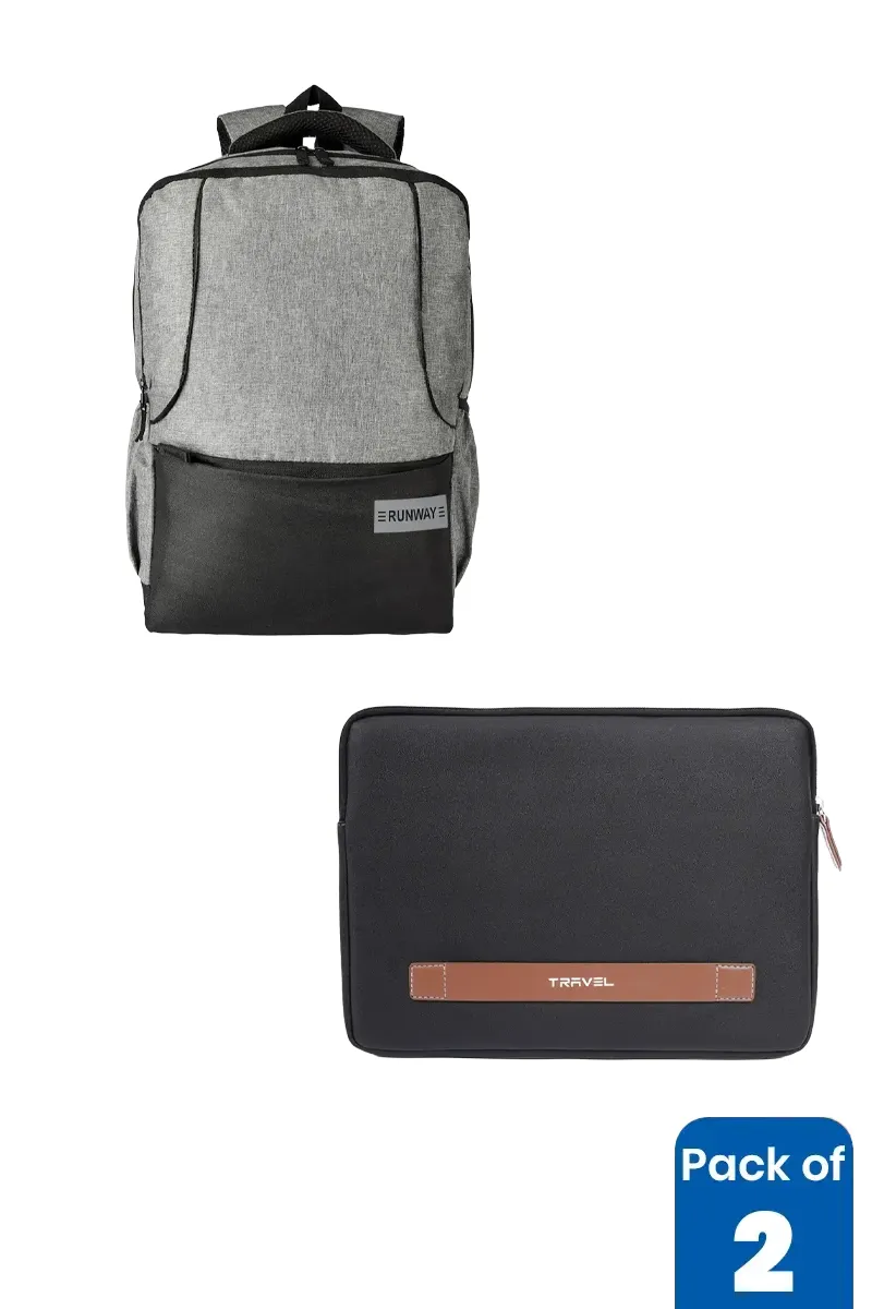 Laptop Backpack 31L & Laptop Sleeve Combo for Unisex 