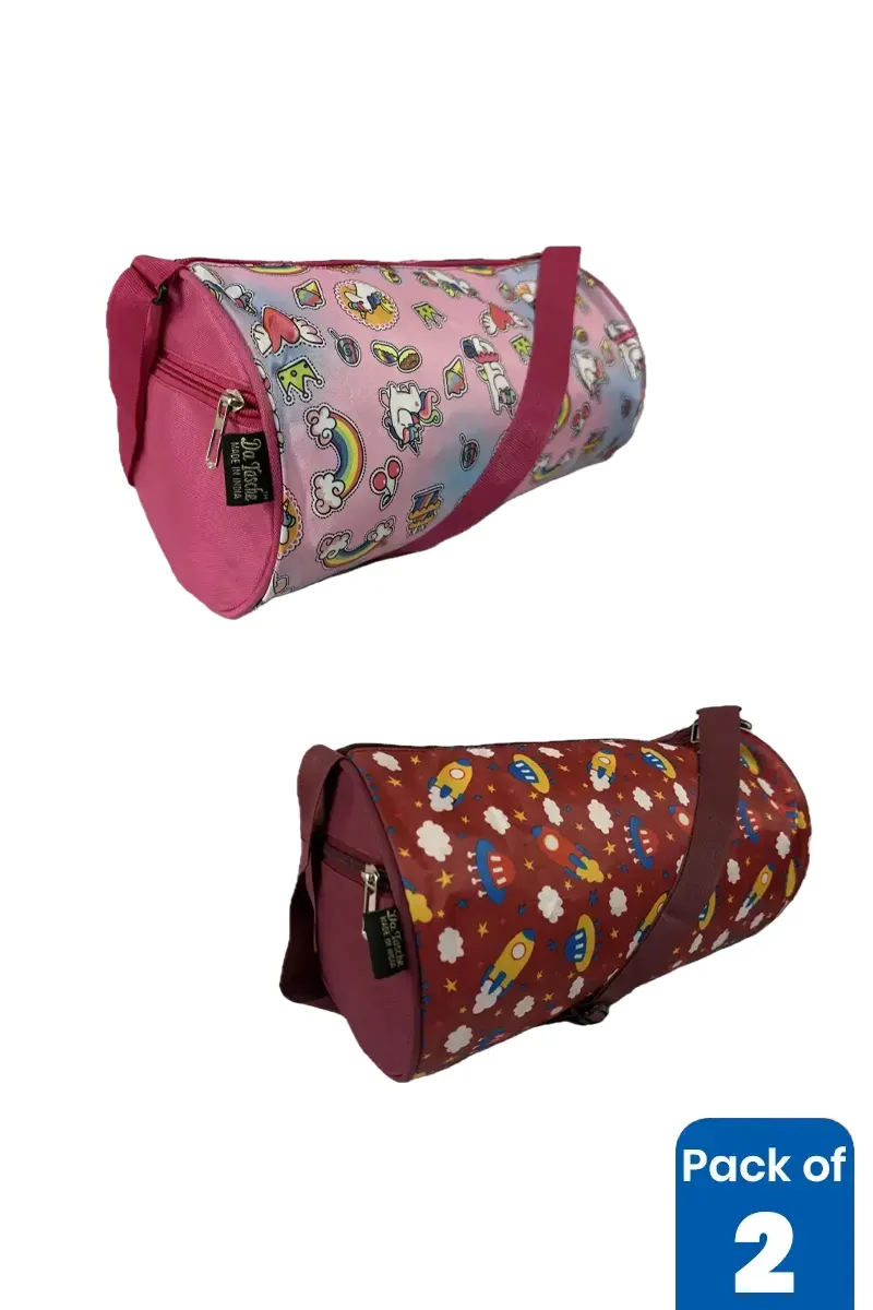 Pack of 2 Small Duffle Cum Gym Bags