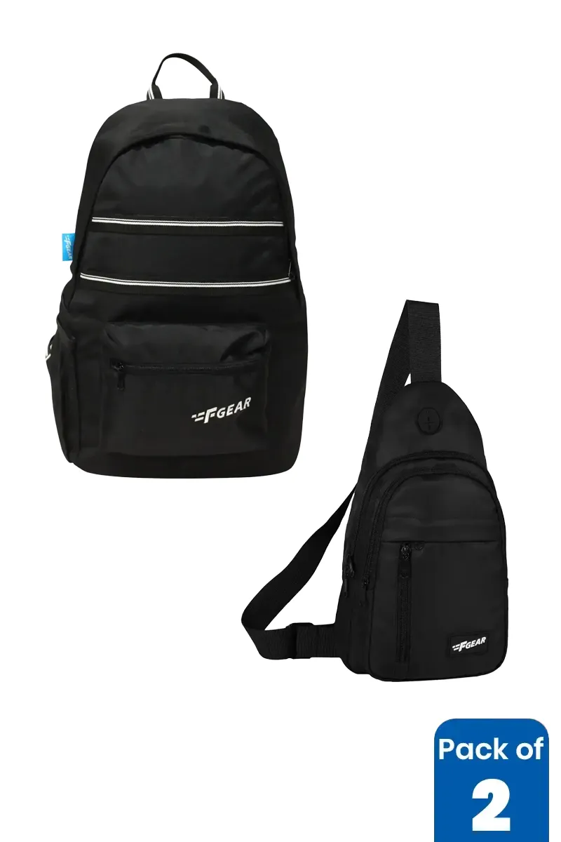 22L Casual Backpack & 6L Crossbody Bag Combo for Unisex
