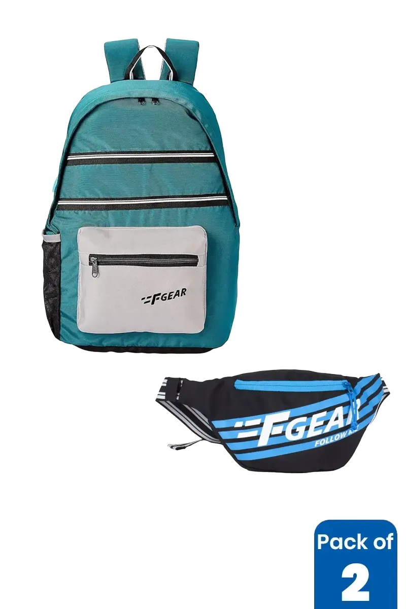 22L Backpack & 1L Waist Bag Combo for Unisex