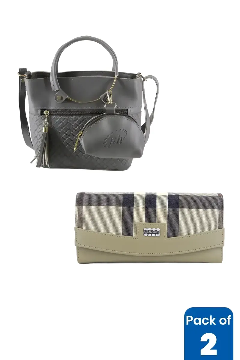 Sling Bag & Striped Purse Combo for Women - Pack of 2