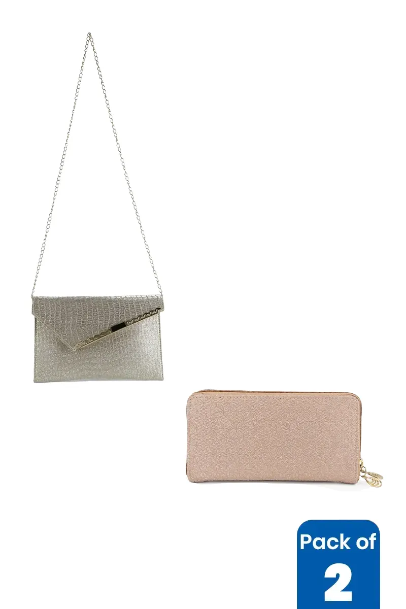 Party Sling Bag & Wallet Combo for Women - Pack of 2