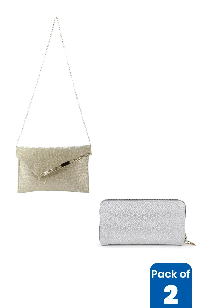 Party Sling Bag & Wallet Combo for Women - Pack of 2