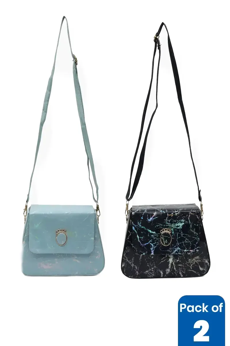 Pack of 2 Sling Bags for Women & Girls