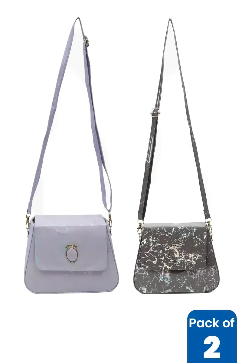 Pack of 2 Sling Bags for Women & Girls