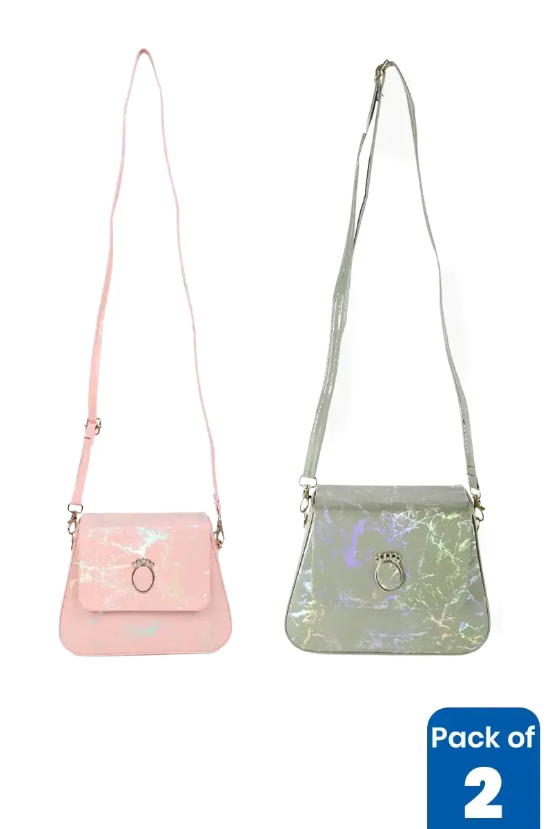 Pack of 2 Sling Bags for Women & Girls