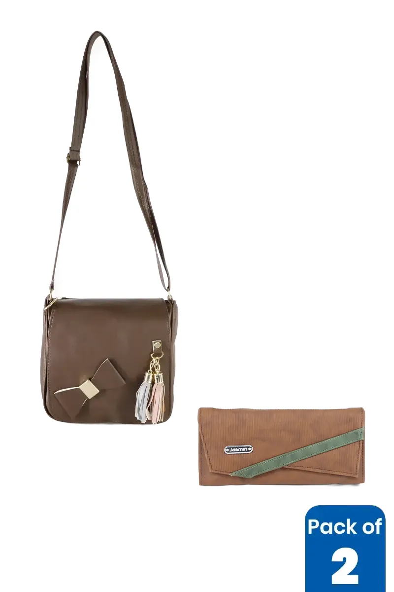 Sling Bag & Purse Combo for Women & Girls BGCOMBO00198DARBRO