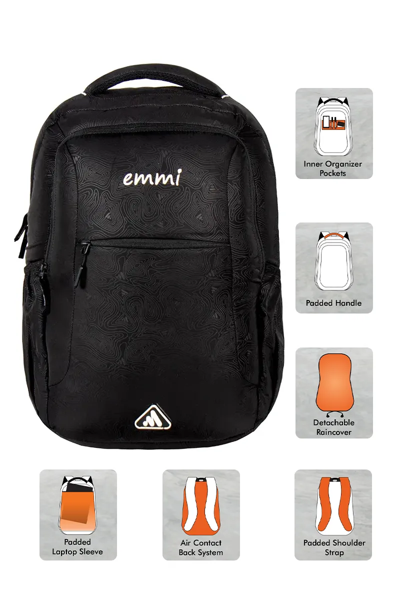 Aston 30 L Laptop Backpack with Rain Cover BGDSLB009BLA