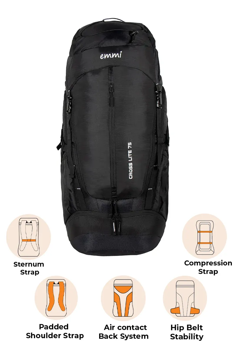 Cross Lite 75 L Rucksack With Shoe Pocket BGDSRS009BLA