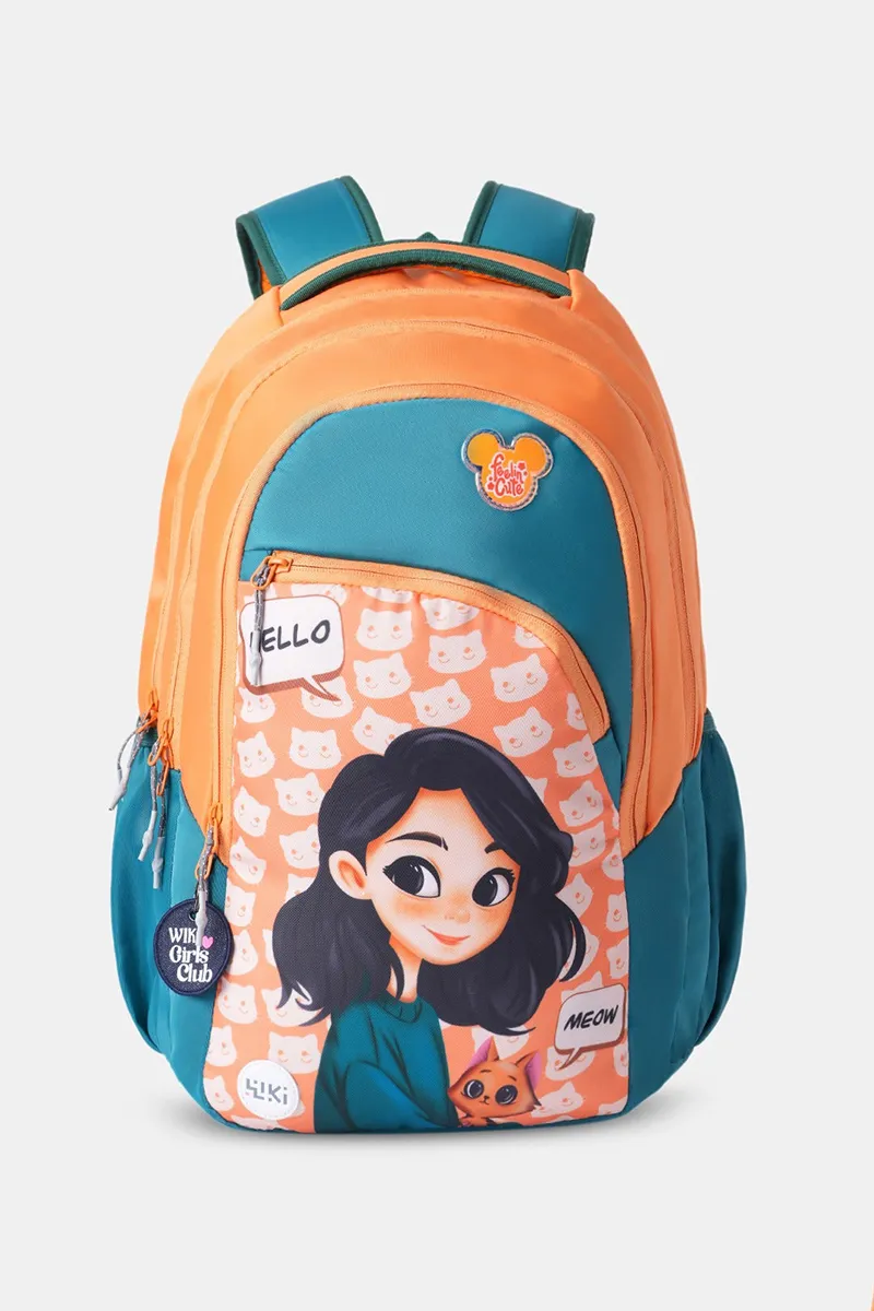 Charm 38 L Graphic Printed School Bag with Rain Cover BGDSSCH007GRE