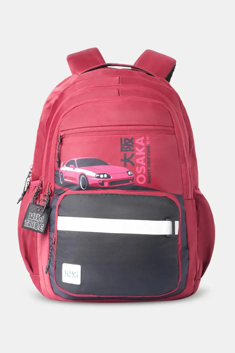 Volt 40 L JDM Car Printed School Bag with Rain Cover BGDSSCH018MAR
