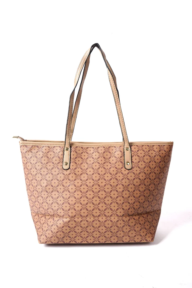 Floral Printed Tote Hand Bags for Women BGH000004LIGBRO