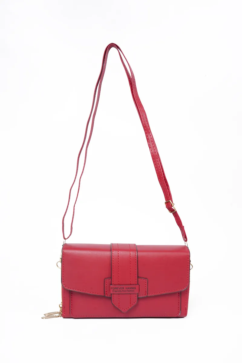 Flap Closure Sling Bag for Women & Girls BGH000006RED