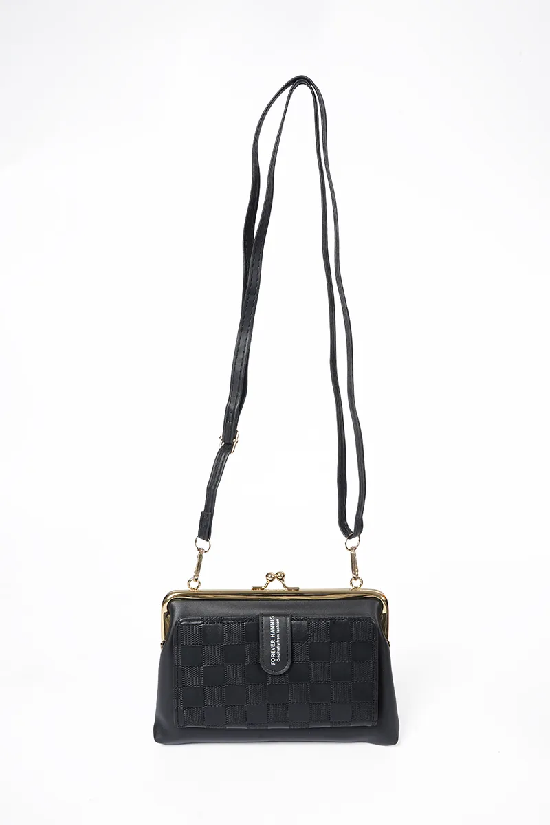 Vintage Kiss-Lock Sling Bag for Women BGH000008BLA