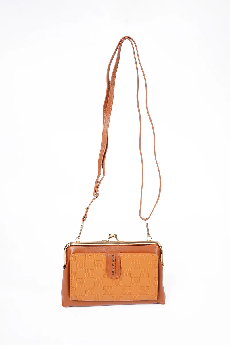 Vintage Kiss-Lock Sling Bag for Women BGH000008BRO