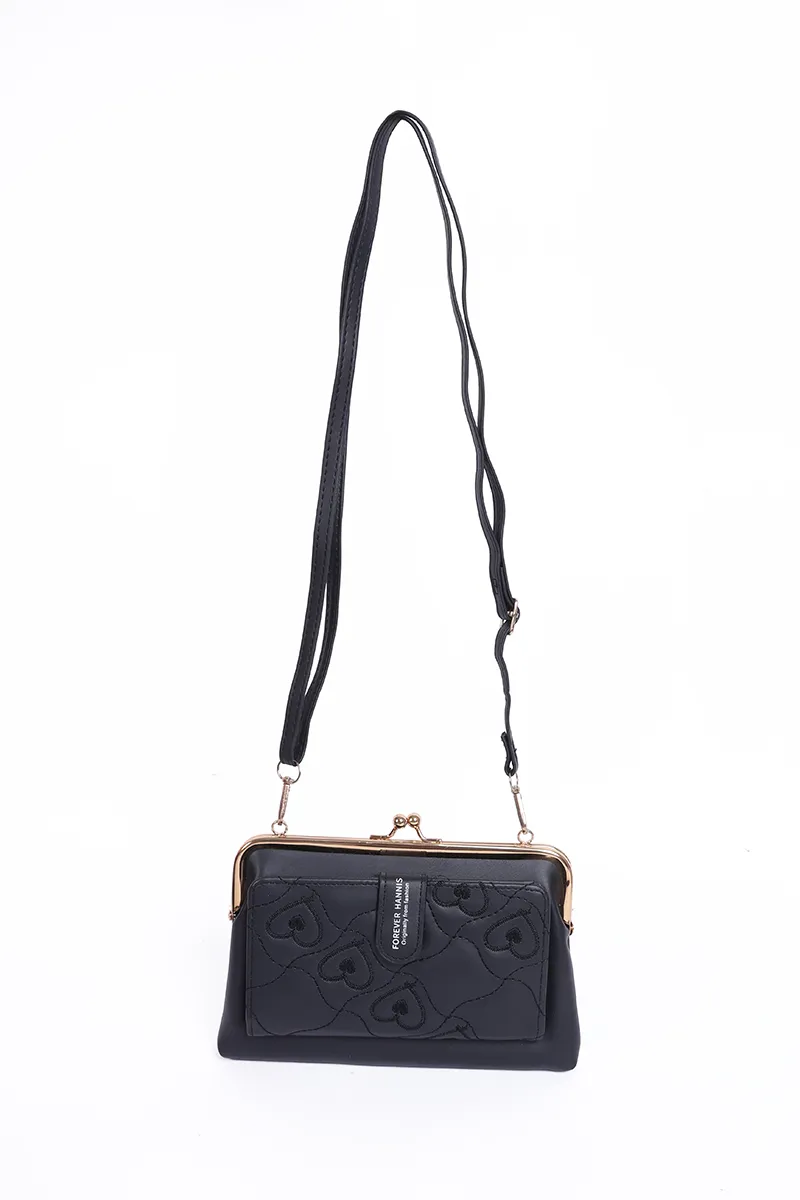 Heart Printed Sling Bags for Women BGH000009BLA