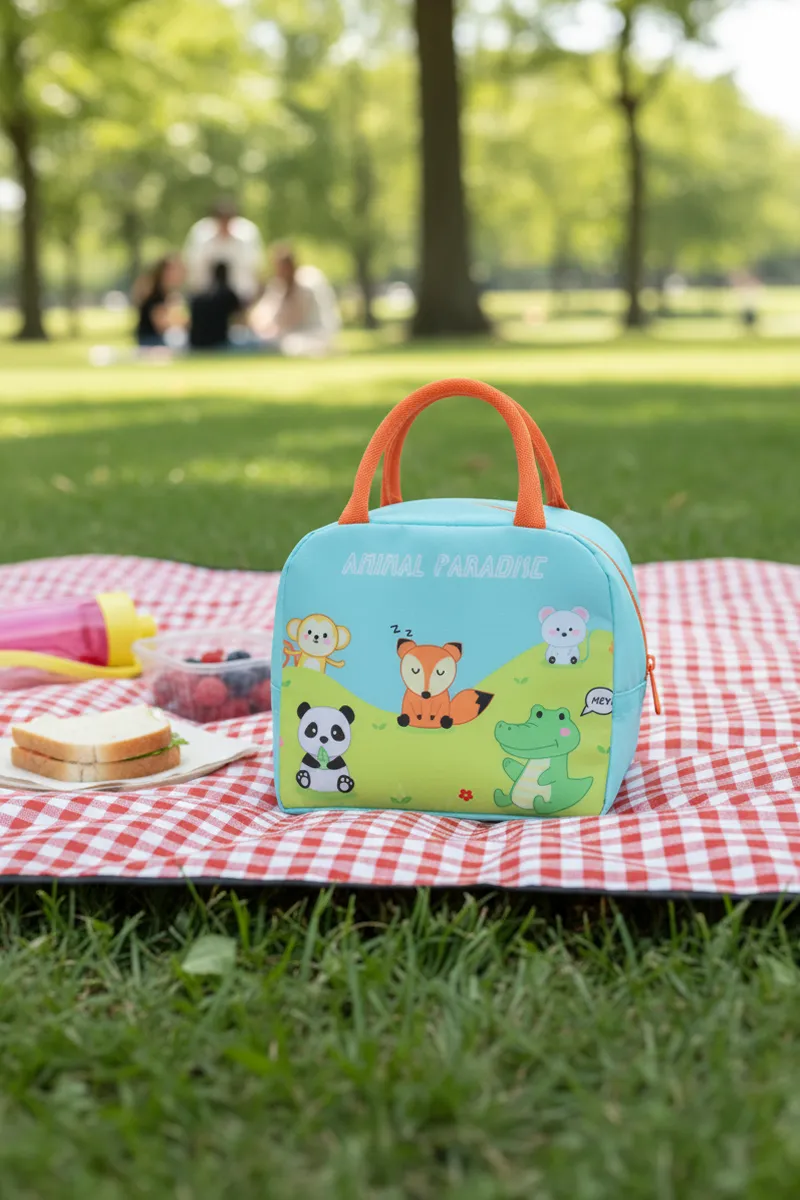 Animal Print Insulated Lunch Bag for Kids BGL000025GRE
