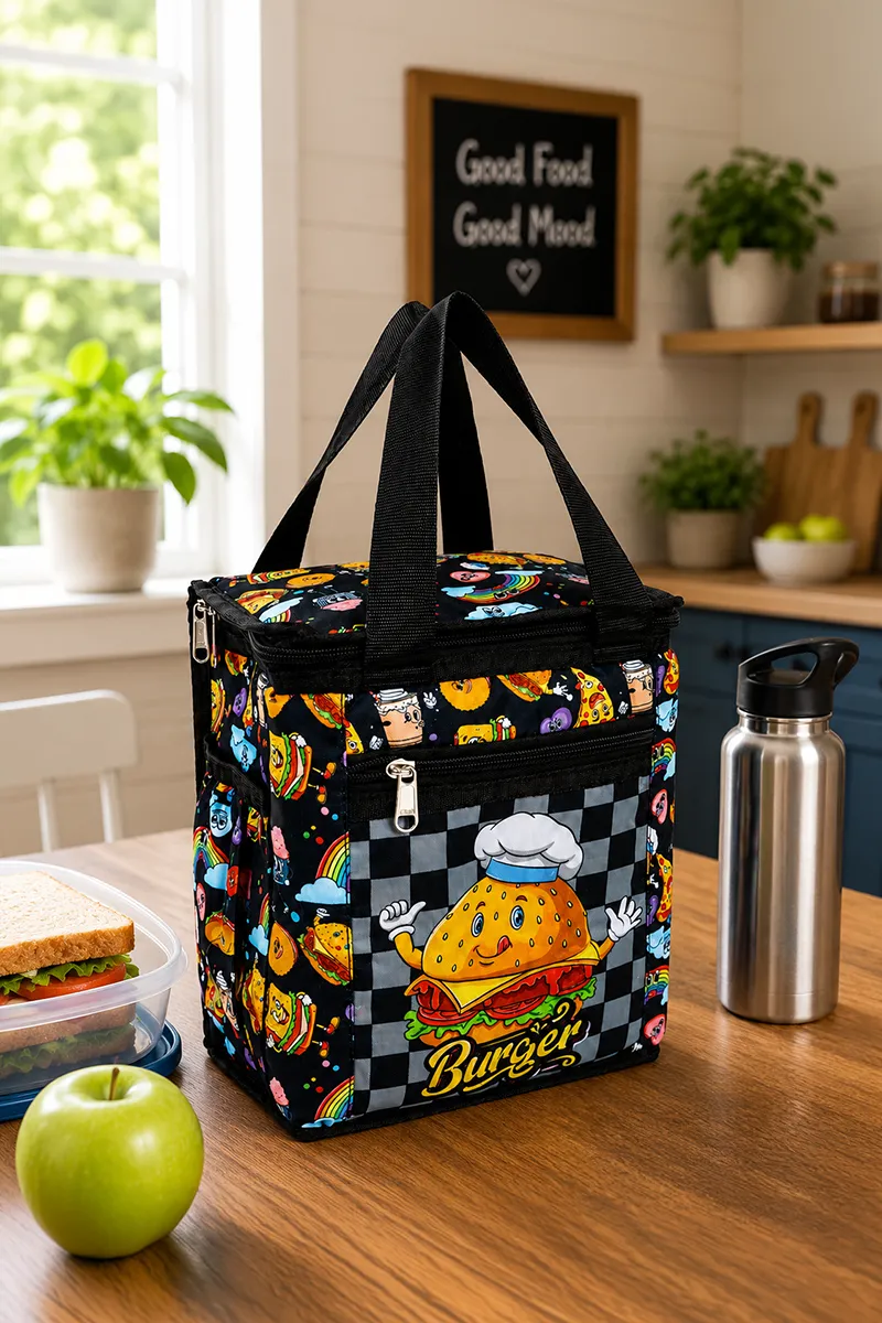 Insulated Printed Lunch Bag for Kids BGL000039BLA