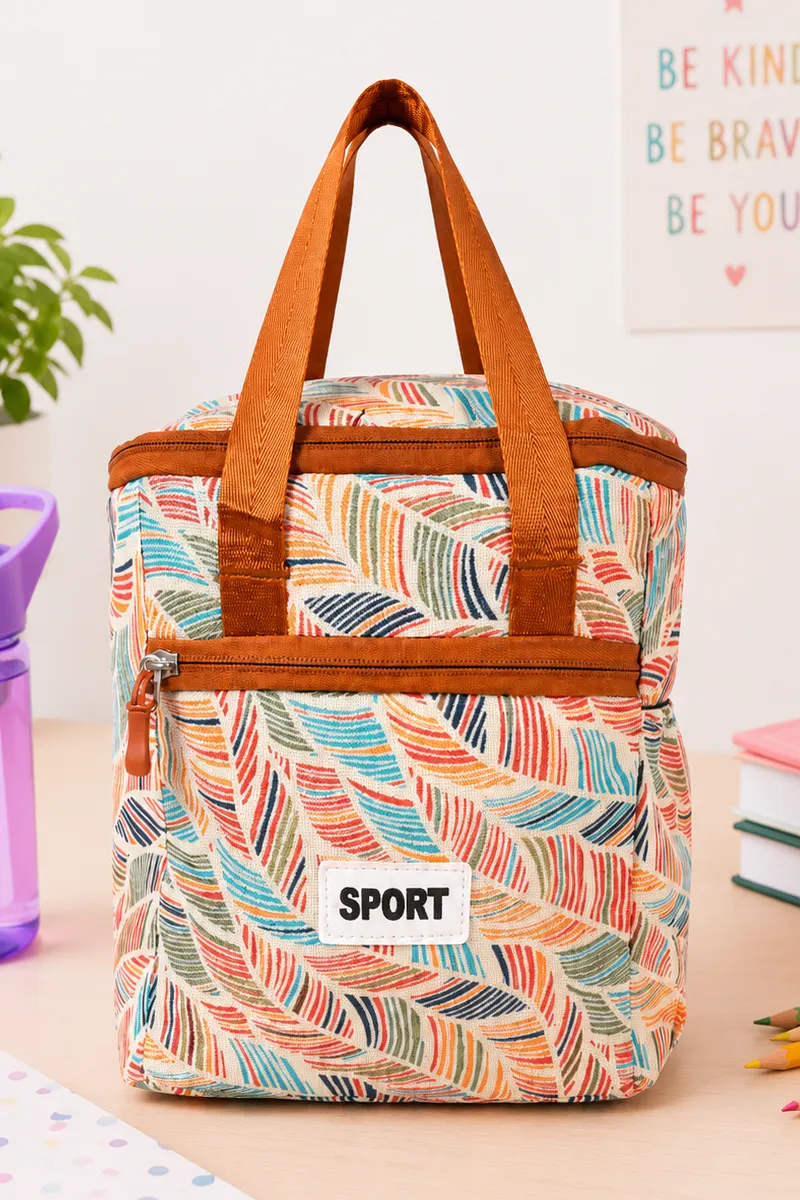 Padded Insulated Printed Lunch Bag for School Kids