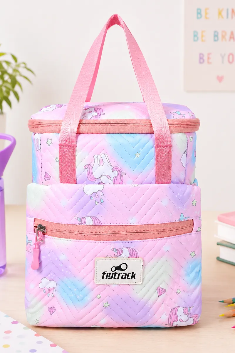 Padded Insulated Unicorn Printed Lunch Bag for Kids