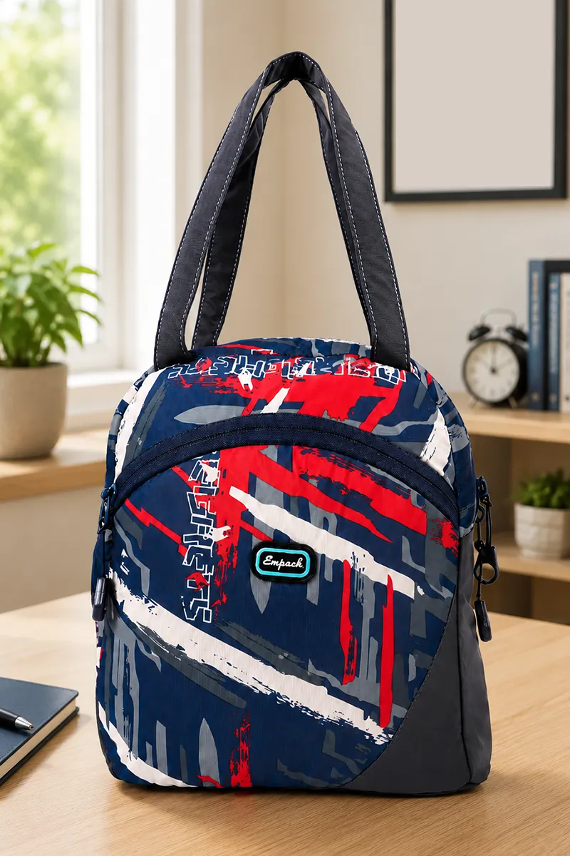 Color Block Printed Lunch Bags BGL000051DARGRE