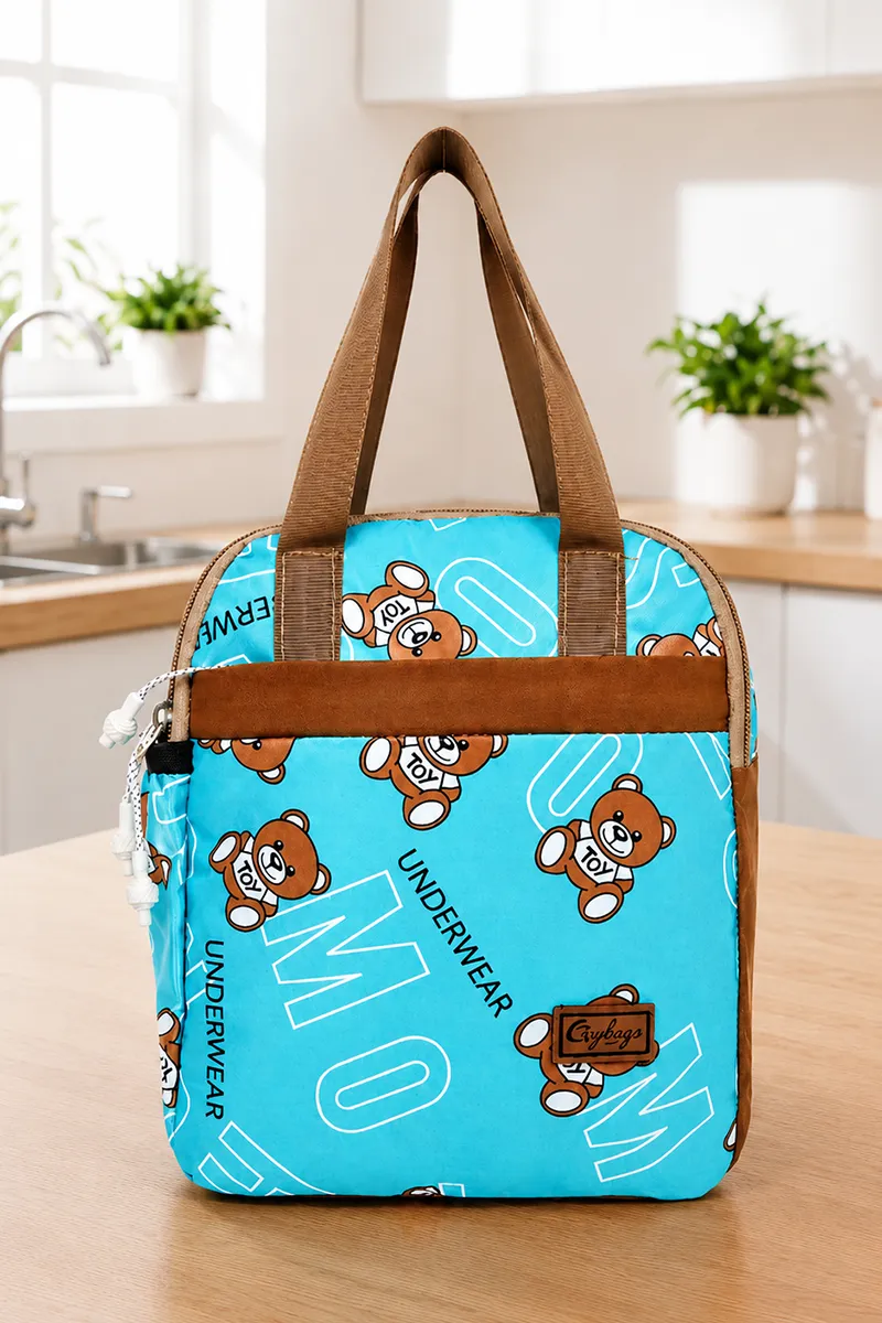 Teddy Bear Printed Insulated Lunch Bag for Kids