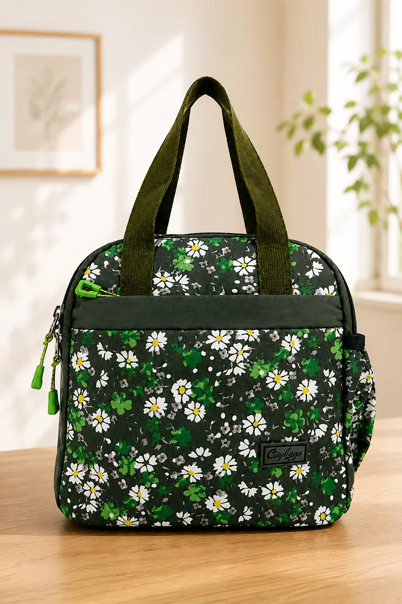 Floral Printed Insulated Lunch Bag for Kids
