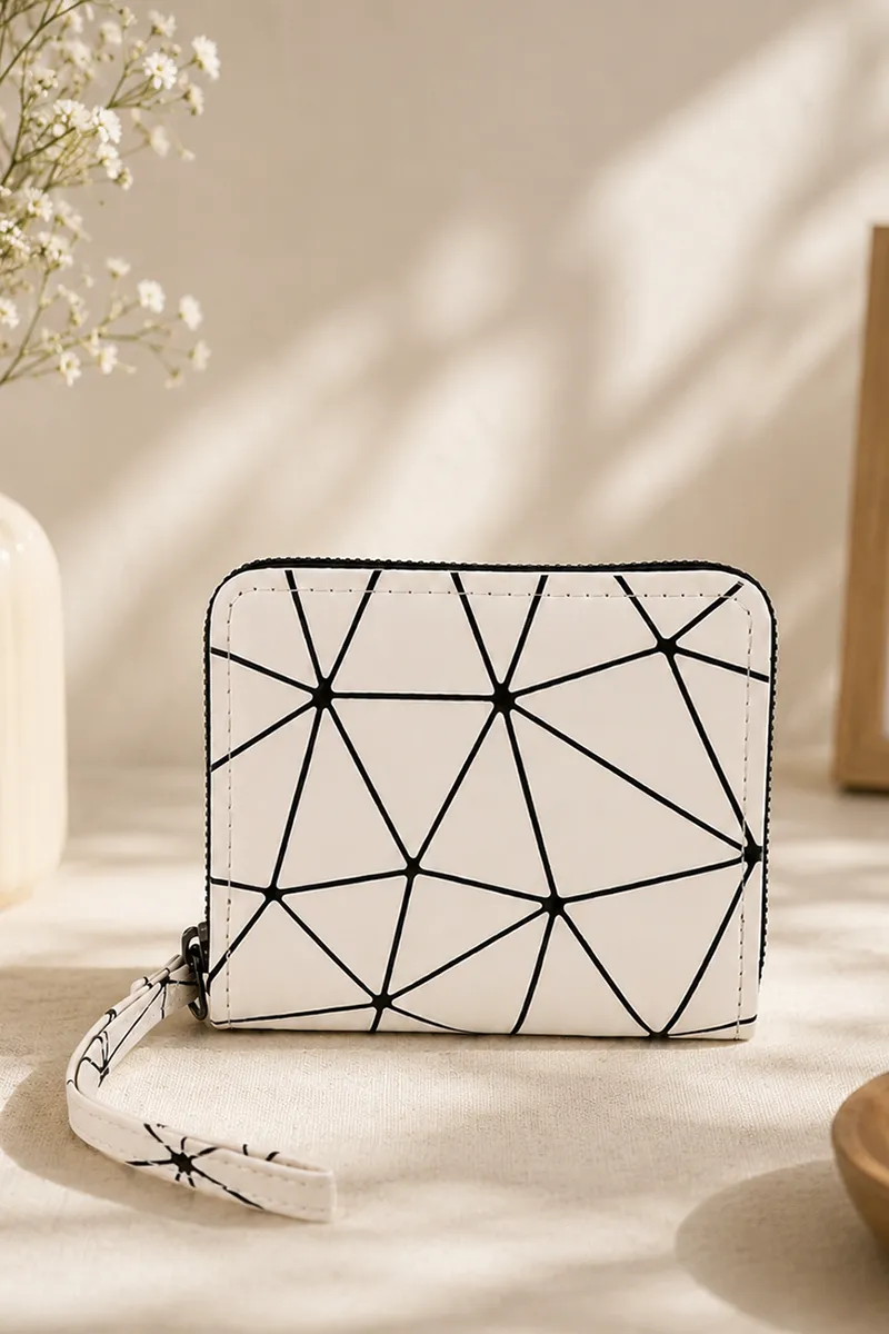 Geometric Printed Square Purse for Women