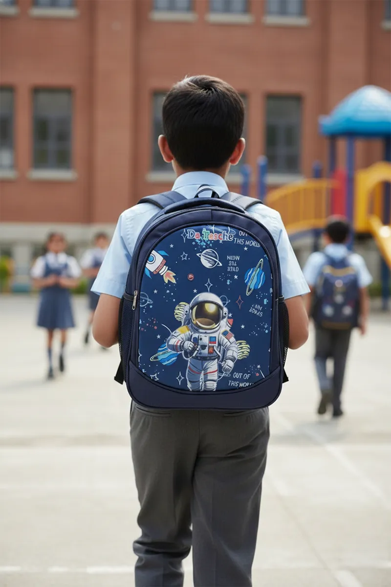 Space Design Multi-Pockets School Backpack for Kids -12L