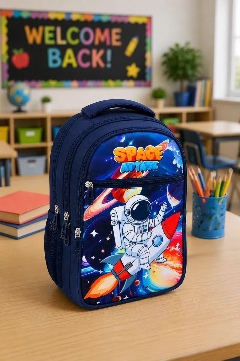 Astronaut Printed Nursery School Bag for Kids