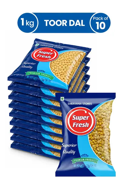 Toor Dal / Thuvaram Paruppu, Super Fresh - 1 Kg X 10 