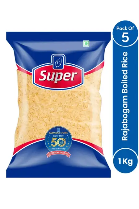Super Annam Rajabogam Rice , Boiled Rice - 1 kg X 5 