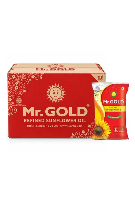 Mr. Gold Refined Sunflower Oil (Sooriyagandhi Yennai)- 1 Ltr X 10 