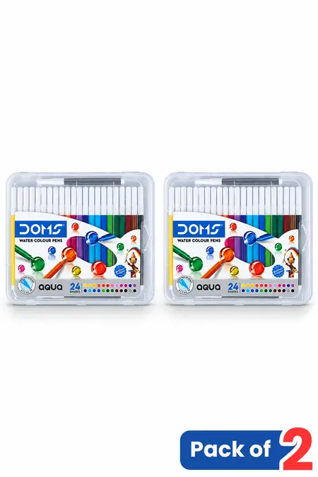 Doms Aqua Water Color Pens, 24 Shades - Pack of 2