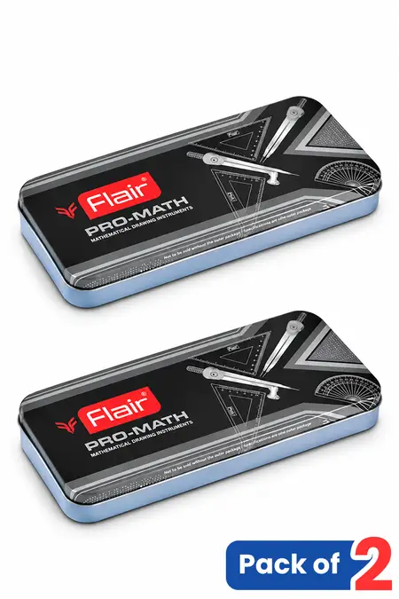 Flair Creative Pro-Math Mathematical Drawing Instrument - Pack of 2